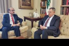 الرئيس السنيورة مستقبلا المدير الاقليمي لمنظمة الصحة العالمية لمنطقة شرق المتوسط الدكتور محمود فكري