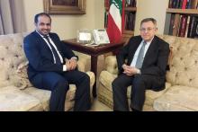 الرئيس السنيورة مستقبلا سفير الامارات حمد بن سعيد الشامسي