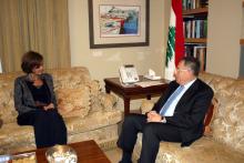 الرئيس السنيورة مستقبلا ايخهورست 