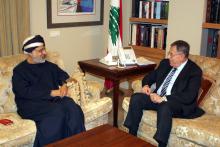 الرئيس السنيورة مستقبلا سفير دولة عُمان الجديد احمد بن عبد الله ابراهيم 