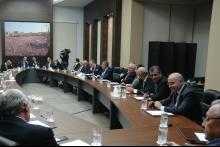 اجتماع الكتلة الاستثنائي في بيت الوسط اثر عودة الرئيس السنيورة من برلين