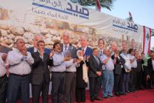 الرئيس السنيورة والنائب الحريري واعضاء لائحة البلدية في ختام المهرجان