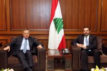 الرئيسان السنيورة والحريري في مجلس النواب