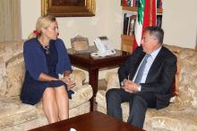 الرئيس السنيورة مستقبلا سيغريد كاغ