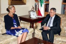 الرئيس السنيورة مستقبلا سبغريد كاغ