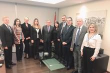 الرئيس السنيورة مستقبلا الوفد البيروتي برئاسة المحامي ميشال فلاح