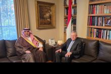 الرئيس السنيورة مستقبلا السفير السعودي في بيروت فهد بن عبد الرحمن الدوسري