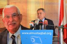 الرئيس السنيورة متحدثا في حفل تابين بدر ونوس