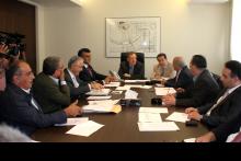 اجتماع قوى 14 آذار في مكتب الرئيس السنيورة لتوحيد الرؤية بخصوص مشروع قانون الشؤون الانسانية والاجتماعية للاجئين الفلسطينيين