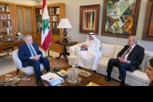 الرئيس السنيورة مستقبلا رئيس مجلس إدارة الصندوق العربي للإنماء الاقتصادي والاجتماعي بدر محمد السعد،